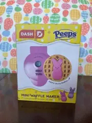 PEEPS x Bunny Mini Waffle Maker Dash Bunny Single Waffle New In Box-Never Used!