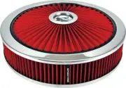 14-Inch Hi Flow Air Cleaner [Red, 3-Inch filter height] FITS Chrysler Valiant