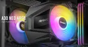 ANTEC A30 NEO ARGB CPU Air Cooler with 800 - 2000 RPM. 43.82 CFM max, 23.2 dB(A) 4 pin PWM LED 3 PIN. Performance CPU Cooler. TDP 125w. Intel AMD
