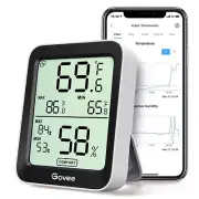 Govee Hygrometer Thermometer, Bluetooth Indoor Room Temperature Monitor Greenhou