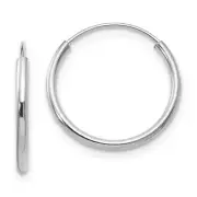 Real 14kt Madi K White Gold Endless Hoop Earrings