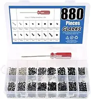 [Glarks] 880pcs Laptop Notebook Computer Screw Replacement Repair Kit for Lenovo Dell Toshiba Sony Samsung HP Gateway (Extra: Phillips Screwdriver)