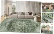 Bohemian Vintage Area Rug 6x9ft,Machine 9' x 6' (Rectangular) Dark Green