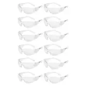 Clear Lens Protective Safety Glasses, Polycarbonate Impact Resistant Lens 12Pk