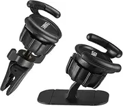 Universal Air Vent Car Mount and Dashboard Sticker Holder(2 Pack) - KSWNG 360° Rotation Clip Car Mount Phone Holder with Adjustable Switch Lock for Smartphones GPS Navigation