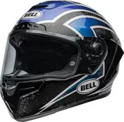 Bell Race Star DLX Flex Xenon Helmet, black-blue-silver, Size L for Men Black Blue Silver