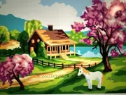 Printed needlepoint Tapestry Canvas Only 30 X40 Cm Spring Rto