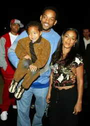 Will Smith Jada Pinkett Smith their son Jaden arrive a screening - 2003 Photo