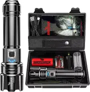 Rechargeable LED Torch 20000 Lumen XHP70.2 Super Bright Tactical Flashlight