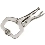 11" Inch Locking C Clamp Adjustable Pliers Grip w/ Swivel Pad Vise Jaws