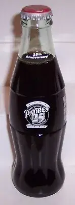 Coca-Cola San Diego Padres 25th Anniversary Coke Bottle 1969 - 1993