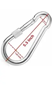 5.5 Inch Locking Carabiner Clips- Spring Snap Hook
