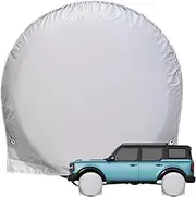 Trailer Tire Covers,UV Resistant Spare Tire Covers for Trailers - Automotive Wheel Protector 210D Silver-Coated Oxford Fits 27-29in Car Truck SUVs RV Trailer Tires
