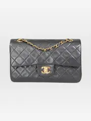 1996-97 Vintage Black Leather Flap Bag