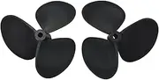 QIJALU 1Pair Dia. 80mm 90mm 100mm Props 3-blade CW CCW Fully Immersed Propeller 5mm Aperture Paddle, for RC Model Dragnet Boat Boat Propellers(1Pair Diameter 100mm)