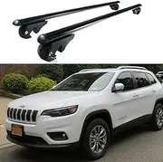 FTAPACCE 2PCS Lockable Crossbars Cross Bar Cargo Carrier Fits for Jeep Cherokee KL 2014-2022 Roof Rail