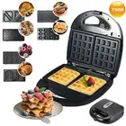 6 in 1 Waffle Cake Machine Breakfast Electromechanical Cake Pan Household Baking