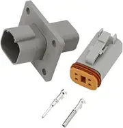 Xiaojiang Store 5 Sets DT Waterproof Wire Connector DT04-4P-L012 Male and Female 4 Pin Automotive Sealed Plug with Pins