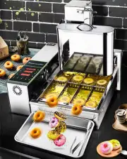 Commercial Automatic Electric Donut Doughnut Maker Donut Fryer 4 Row 2KW Sonic#