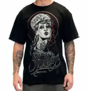 Sullen Checkered Past Tattoo Design Mens T Shirt
