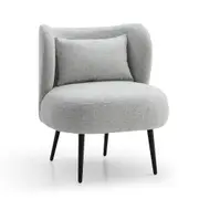 Modern Furniture SASHA 66x80cm Lounge Chair - Light Grey & Black