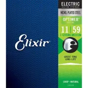 Elixir 19106 Optiweb 7-String Electric Guitar Strings Medium 11-59 Gauge