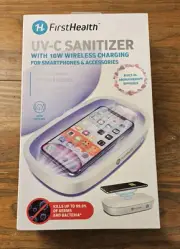 First Health UV-C Sanitizer for Smart Phones And Accessories FH7017WH Sealed