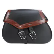 2pcs Motorcycle Saddlebags PU Leather Side Luggage Storage Bags Black Brown