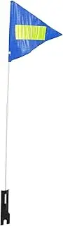 MERRYHAPY Set of Bike Flag Pole with Safety Flag Cycle Tail Banner Sturdy Glass Fiber Festive Team Decor for Bicycles Cars and Trailers