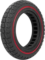 10inch Rubber Solid Tire Compatible With Xiaomi M365 Pro Pro2 1S E- Scooter Tyre Damping Tubeless Non-Inflatable 10X2.0 Explosion Proof Tire Scooter accessories(Red)