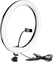 Beauty Fill Light, Clip On Led Light for Phone, Ring Light with Phone Holder, Desk Tripod, Stunning Version, amazLighting Modes, Phone by Computer, Laptop, Bank Remote for iOS & Camera