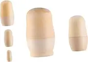 GALPADA 1 Set DIY Wooden Matryoshka Painting Dolls Unfinished Russian Nesting Doll Ornaments for Arts Crafts for Home Decor Educational Activities