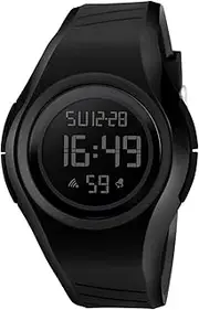 [zolyet] 5ATM Water- Sport Watch Students Watch Backlight Wristwatch Male Relogio Musculino Chronograph Alarm Black