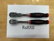 Snap-on Tools USA NEW 2PC 3/8" Drive RED Soft Grip Flex & Fixed Ratchet Set