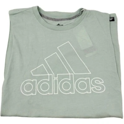 Adidas Climalite Flock Badge Of Sport Tank DM4420 Women's Large Ash Green White