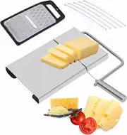 Cheese Wire Cutter Slicer for Block Cheese, Stainless Steel Cheese Cutter for Bu