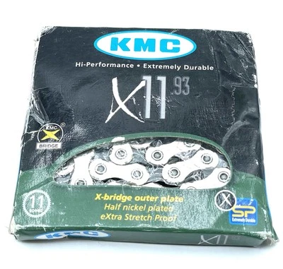 KMC Chain 11 Speed X11 Silver & Grey MTB Mountain / Road Bike 114 Links
