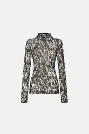 Plumage Long Sleeve Top in Chocolate Plumage Print - CAMILLA AND MARCÆ C&M