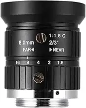 8mm 5mp Camera Lens, CW-FM0816-5MP F1.6 High Definition CCTV Camera Lens, 39 X 41.5mm, Manual Iris Design CCTV Lens for CCD Camera Aperture C Mount Security Surveillance