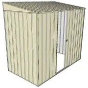 Build-A-Shed 1.2 x 2.3 x 2.0m Skillion Single Sliding Side Door Shed - Cream
