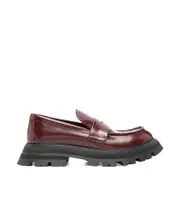 ridged-sole leather loafers 35,36,37,38,41 Black