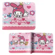 New My Melody HELLO KITTY BiFold Wallet Kiti Howaito Credit Card Billfold