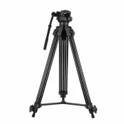 Video Tripod Kit with Video head Aluminum Heavy Duty Tripod with Fluid Head