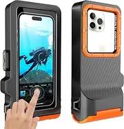 Waterproof Phone Case for Underwater Touch Screen Photography, Diving Snorkeling Swimming Surfing Housing for iPhone 15 Pro Max/15 Pro Samsung S24 Ultra/S24 Plus No More Than 6.9 Inch Smartphones