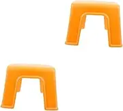 Mobestech 2 Pcs Plastic Stool Portable Sofa Comfy Low Stool Stools Squatting Toilet Stool Folding Stool Shower Foot Stool Outdoor Chair Simple Stool Small Stool Step Stool Orange