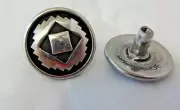 Pair Jeremiah Watt Concho 1" Screw Back Black Southwest Western Horse Hardware