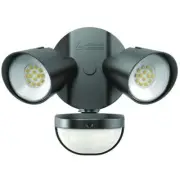Dark Bronze LED Dual Head Motion Sensor Aluminum Outdoor Security Flood Light