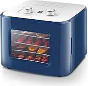 Food Dehydrator, Food Dryer Machine with 4 Stainless Steel Trays, Digital Timer and Temperature Control, Safety Over Heat Protection, for Meats, Fruit, Dog Treats, Vegetables, Herbs, and Snacks