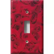 SnazzySwitch Floral Red Roses Decorative Light Switch Plate Cover