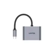 Unitek Q4 Lite 4 in 1 USB-C Adapter with UHD HDMI and FHD VGA